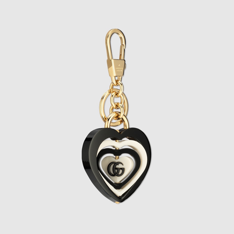 752695.JCFUX.8049.002.100.0000.Light Double G heart shaped keychain